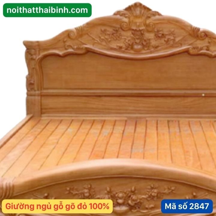 Giá giường gỗ gõ đỏ Giá giường gỗ gõ đỏ