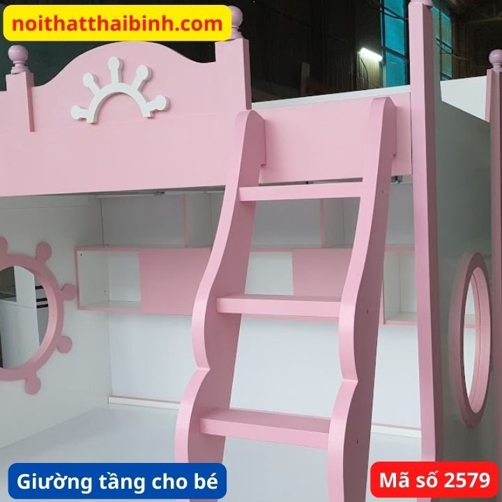 Giường tầng màu hồng Giường tầng màu hồng