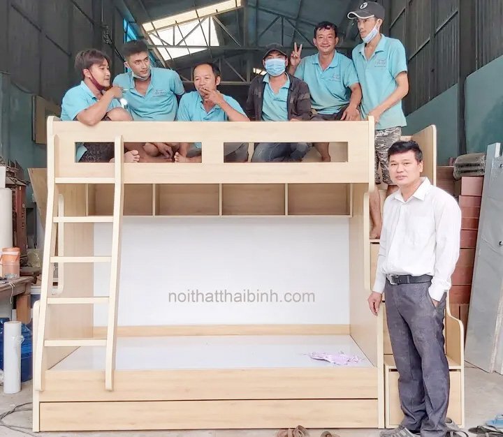 Giường tầng gỗ công nghiệp Giường tầng gỗ công nghiệp