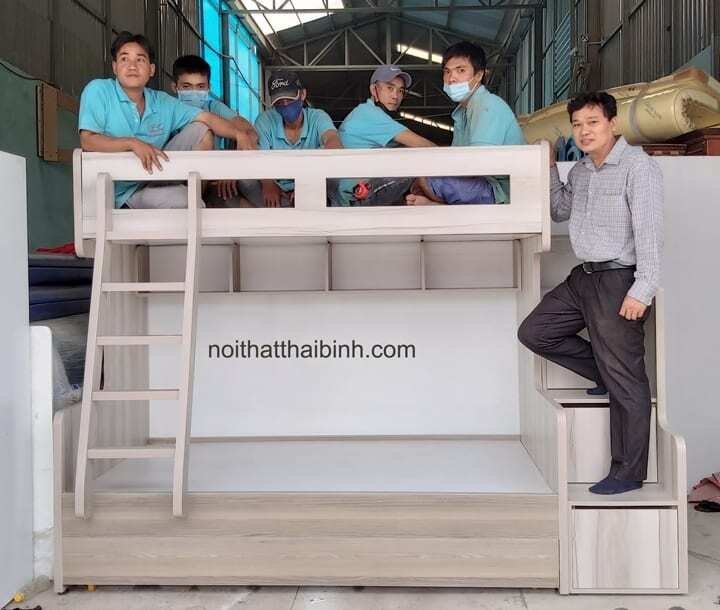 Giường Ngủ Hai Tầng Cao Cấp MS 1145 - nhìn tổng thể