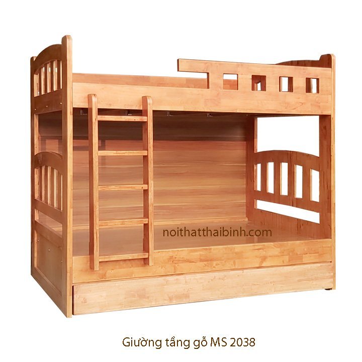 Giường tầng gỗ tự nhiên MS 2038