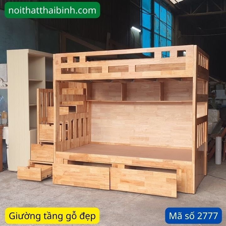 Giường gỗ 2 tầng