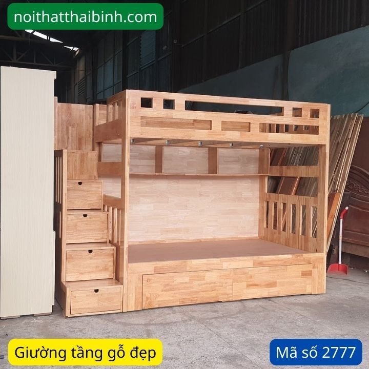 Giường 2 tầng gỗ