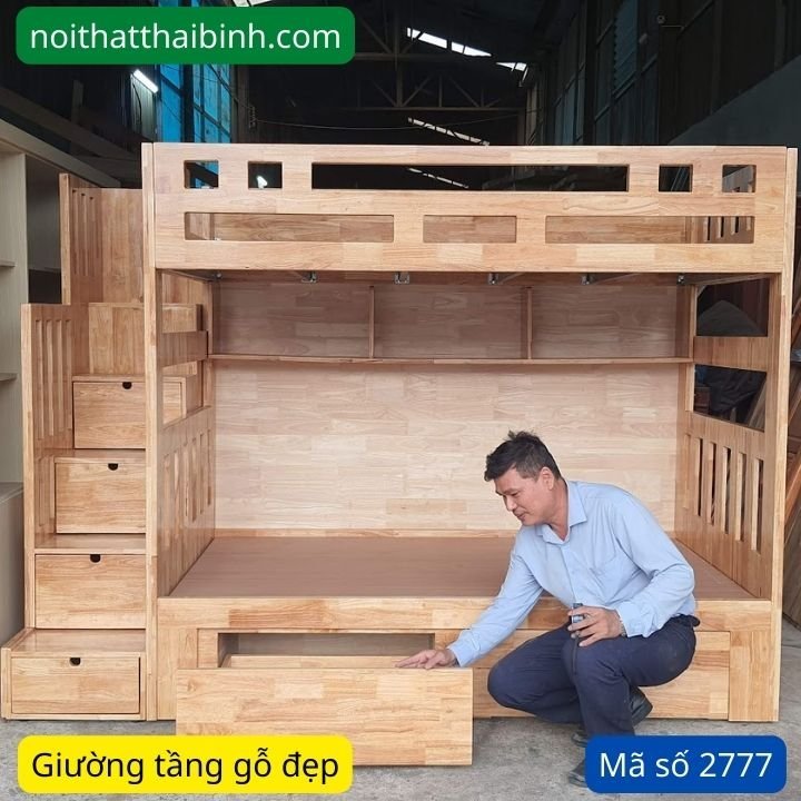 Giường tầng gỗ