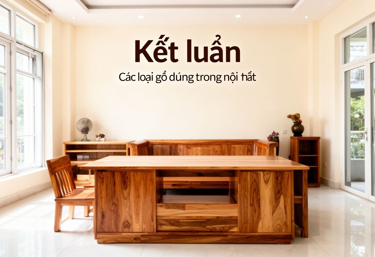 các loại gỗ dùng trong nội thất - Kết luận