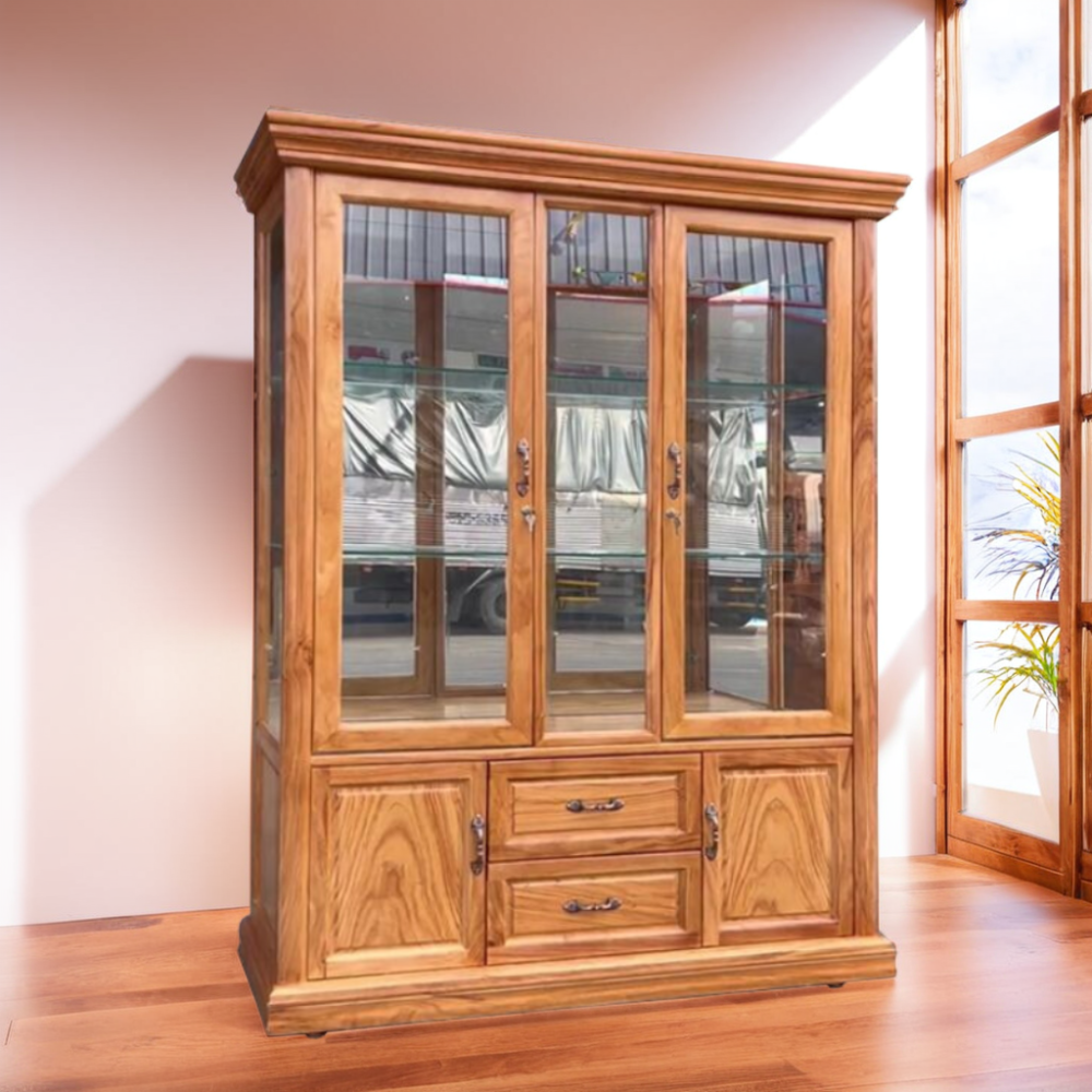 Tủ rượu gõ đỏ tự nhiên 1m6