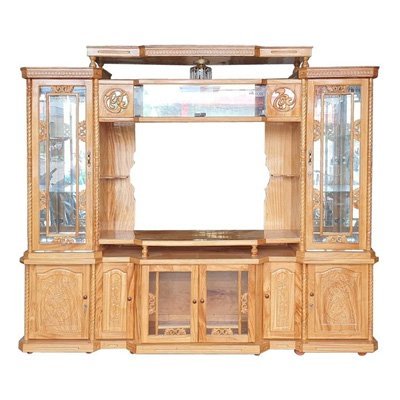 Kệ tivi kết hợp tủ rượu gỗ gõ đỏ MS 2821