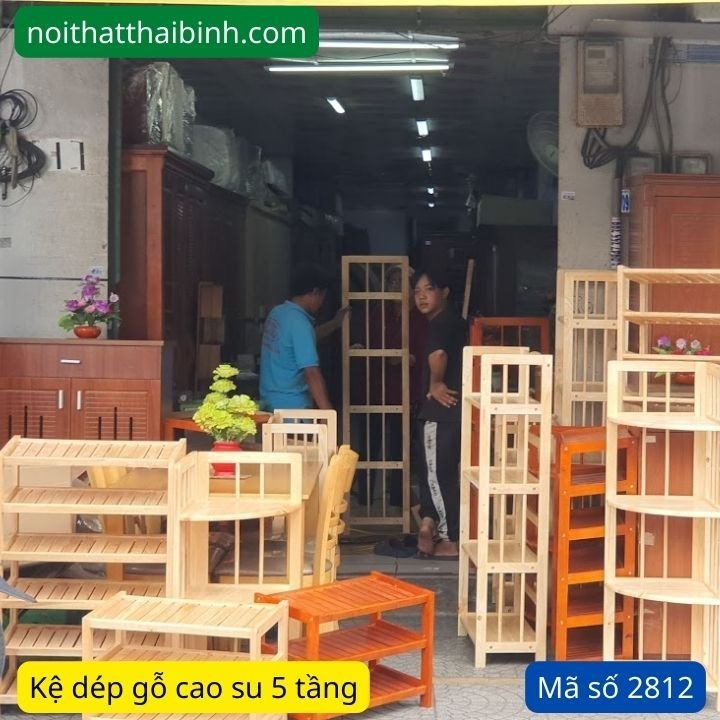 Kệ dép gỗ 5 tầng Chất Lượng