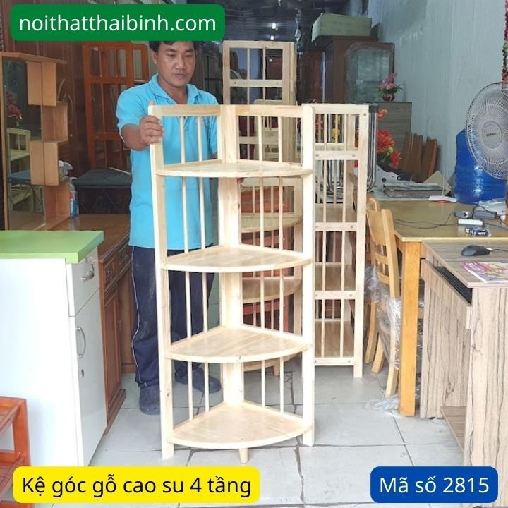 Kệ góc tam giác bằng gỗ