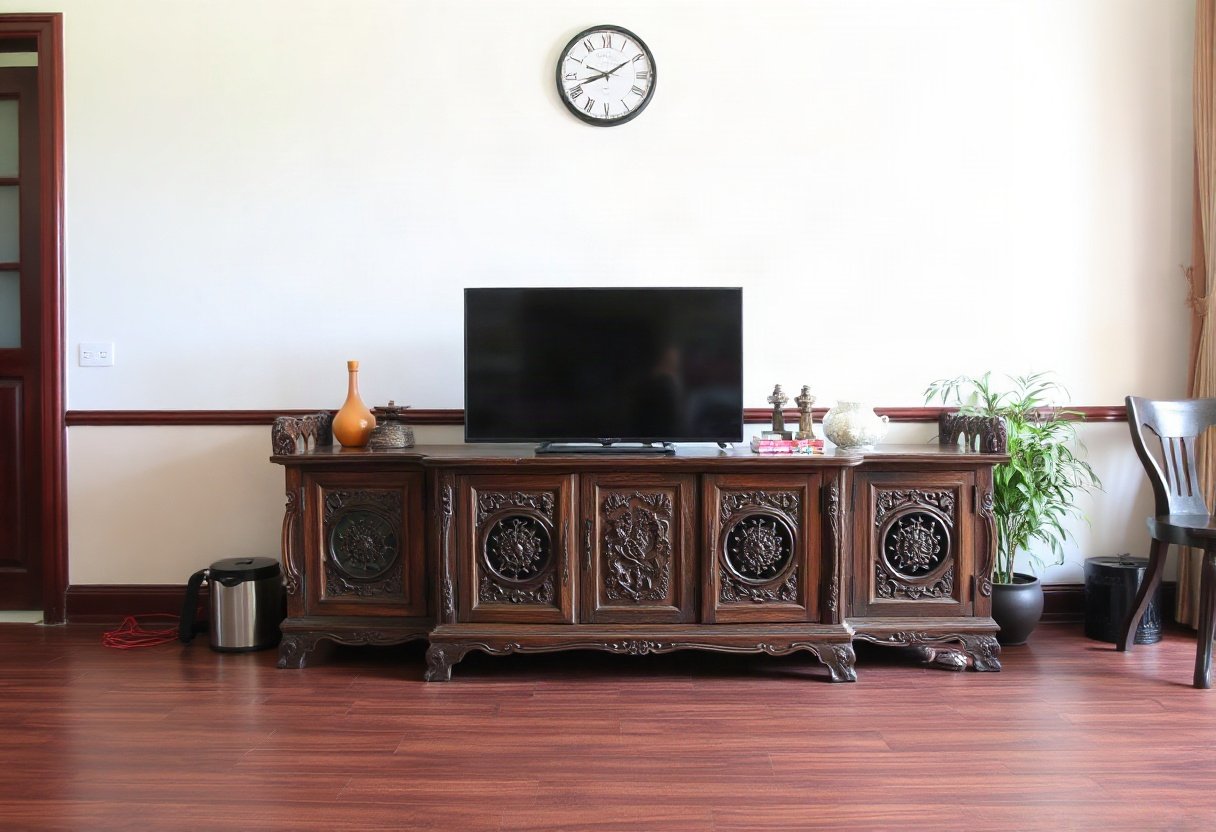 Kệ tivi phong cách cổ điển