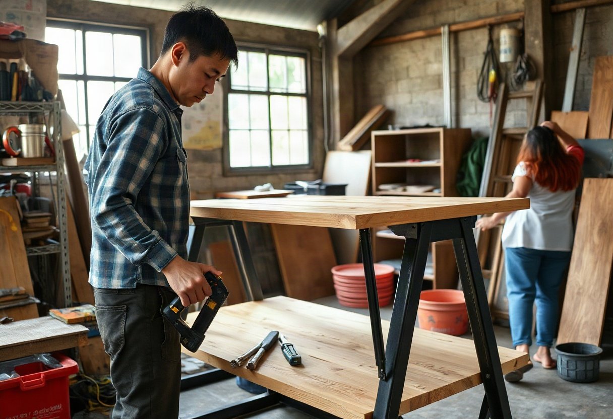Khả năng lắp ráp bàn làm việc chân sắt