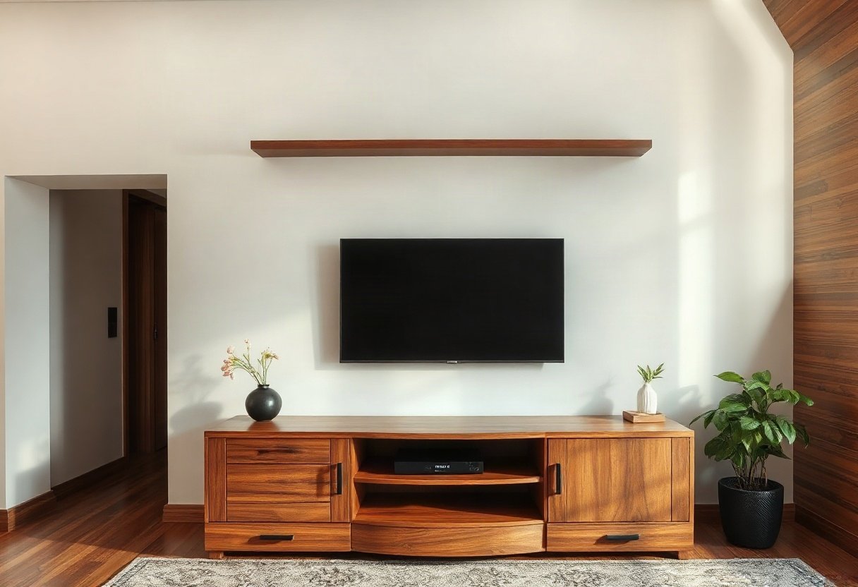 Khái niệm kệ tivi gỗ treo tường