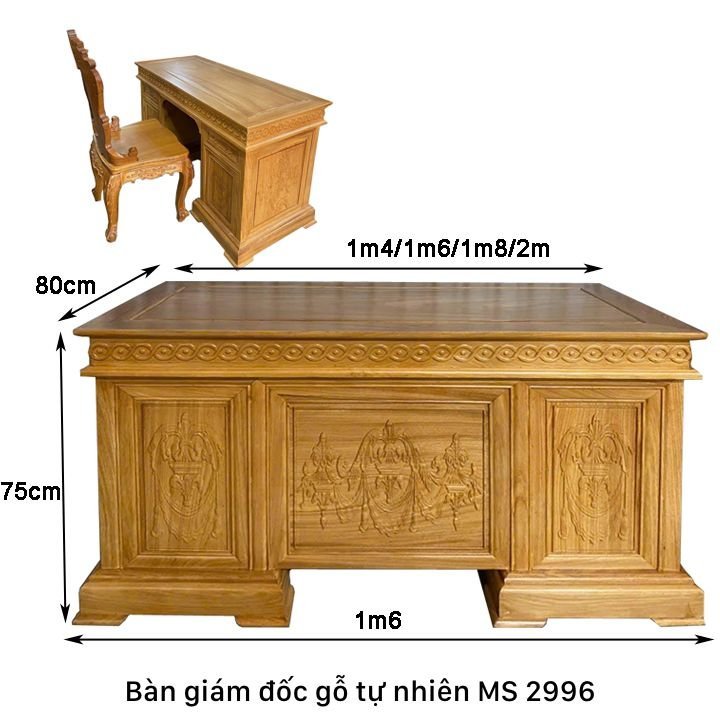 Kích thước bàn giám đốc gỗ tự nhiên Kích thước bàn giám đốc gỗ tự nhiên
