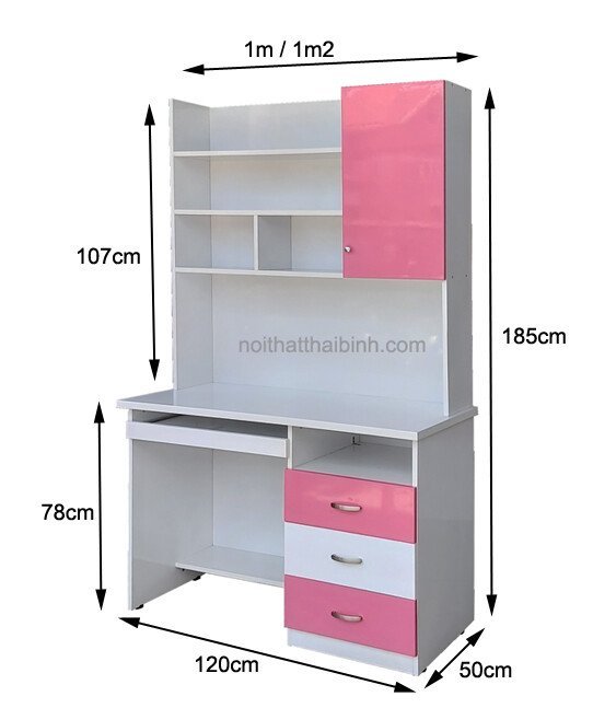 Bàn học liền kệ sách MS 1187