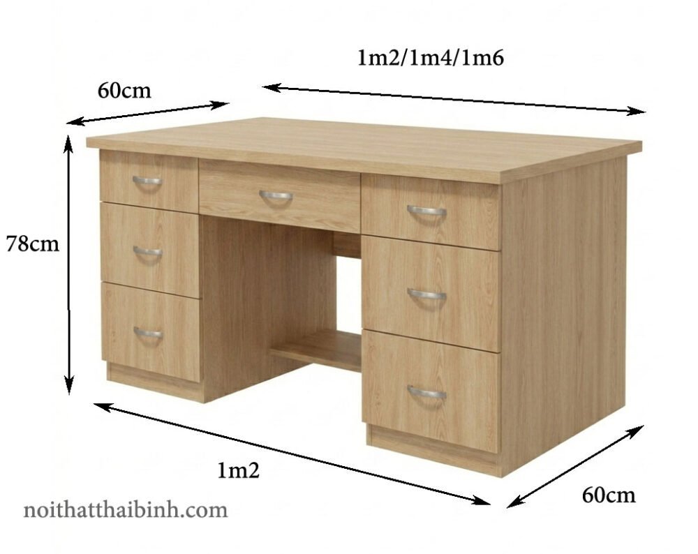 Bàn văn phòng hiện đại MS 3445 - góc nghiêng