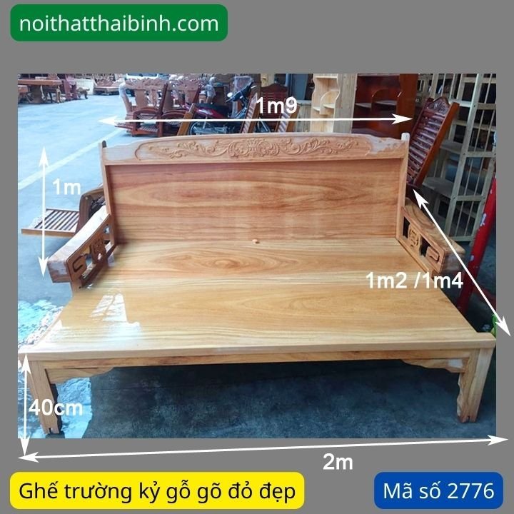 Kích thước trường kỷ gỗ