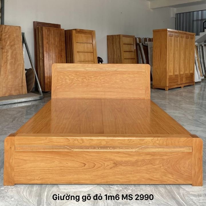 Giường ngủ gõ đỏ