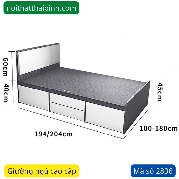 Giường ngủ hiện đại TPHCM MS 2836