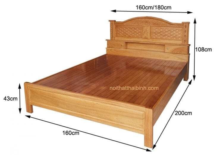 Giường ngủ gỗ gõ đỏ đẹp tphcm
