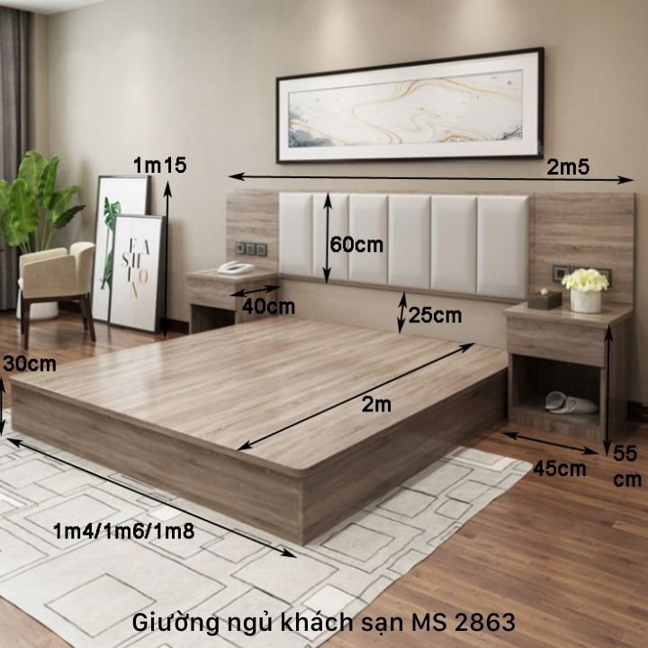 Kích thước giường ngủ khách sạn Kích thước giường ngủ khách sạn