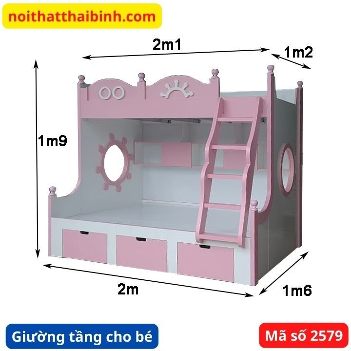 Kích thước giường tầng 1m6 Kích thước giường tầng 1m6