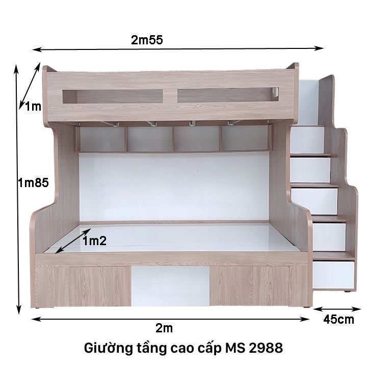 Kích thước giường tầng bền đẹp