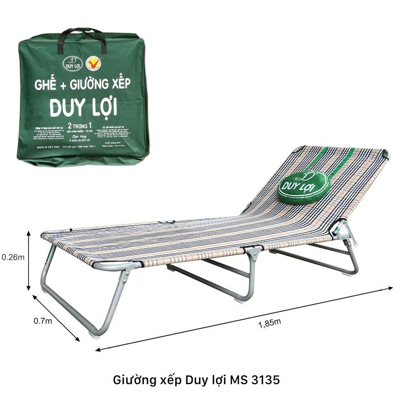 Giường xếp Duy Lợi cỡ lớn MS 3135 | GIAO HỎA TỐC TPHCM