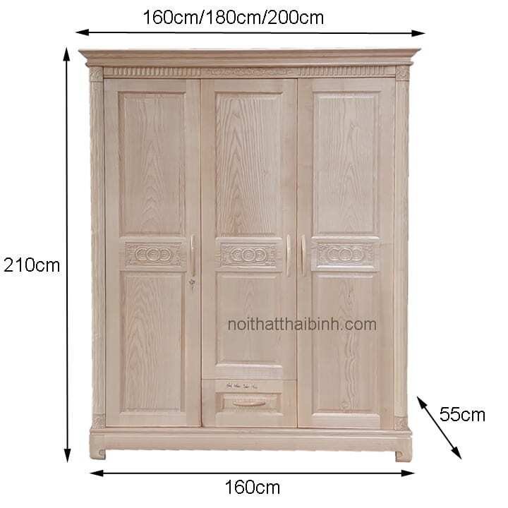 Kích thước tủ đựng quần áo gỗ