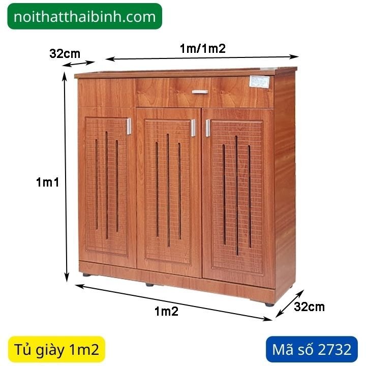 Kích thước tủ giày 1m2