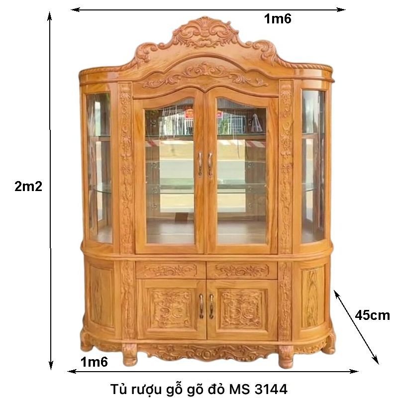 Kích thước mẫu tủ rượu đẹp gỗ gõ đỏ Kích thước mẫu tủ rượu đẹp gỗ gõ đỏ