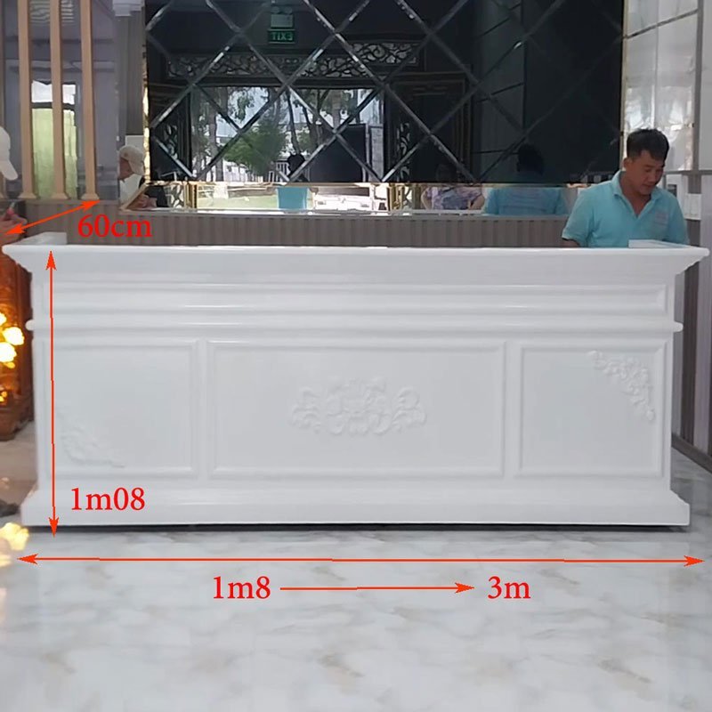 Kích thước quầy lễ tân khách sạn