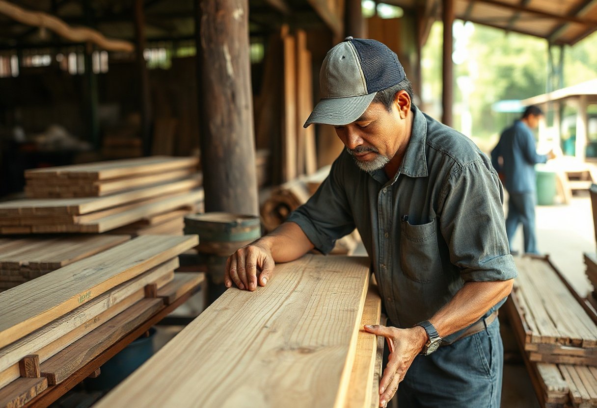 Kiểm tra chất lượng gỗ xoan ta