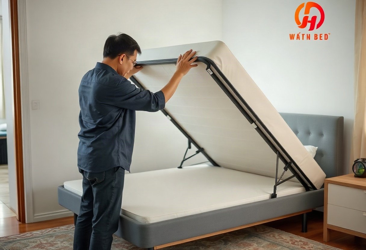 Kiểm tra cơ chế gấp gọn của giường ngủ thông minh