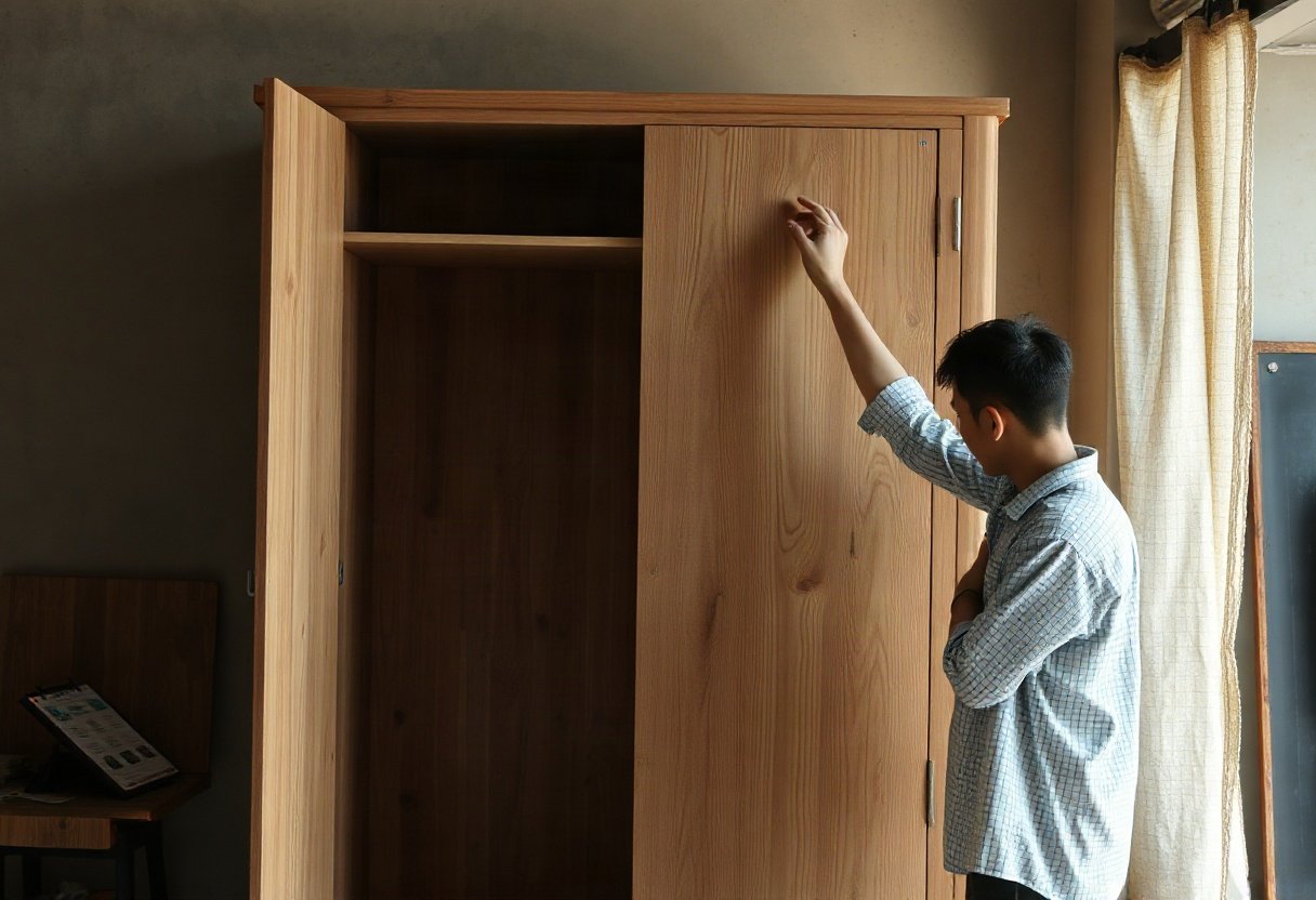 Kiểm tra độ bền tủ quần áo gỗ công nghiệp