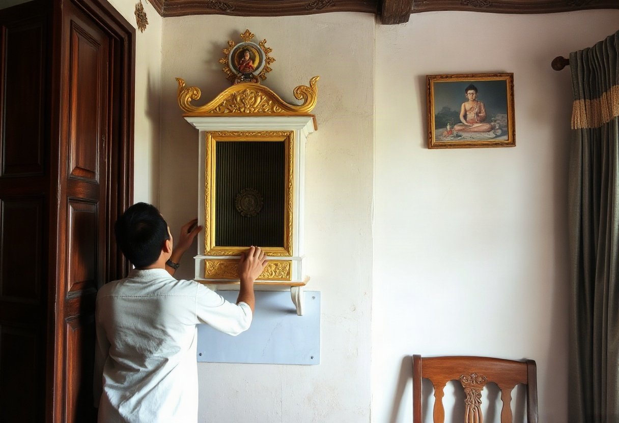 Kiểm tra kết cấu bàn thờ treo tường