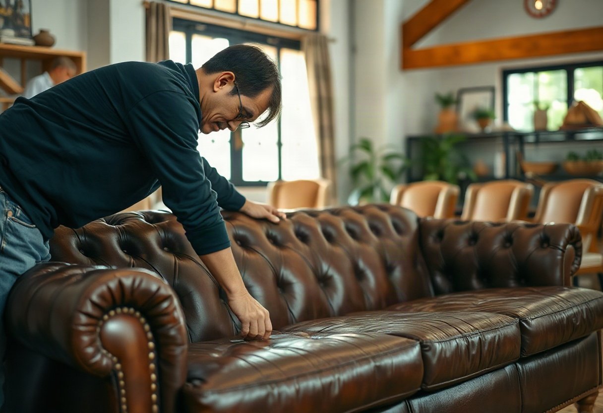 Kiểm tra và bảo dưỡng sofa da định kỳ