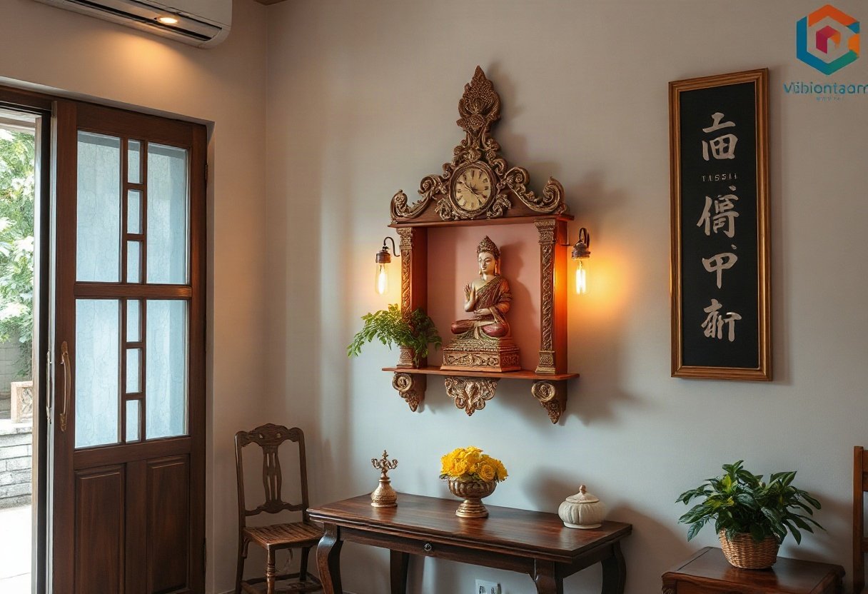 Lắp đặt bàn thờ treo tường thông minh
