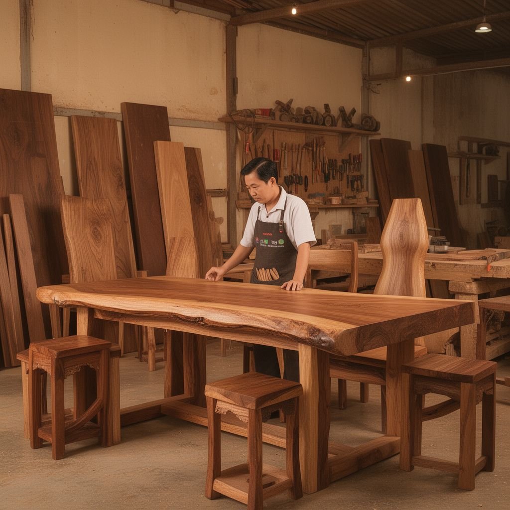 Những loại gỗ nào được xem là cao cấp để đóng bàn ghế nguyên khối? - Đồ Gỗ Thái Bình