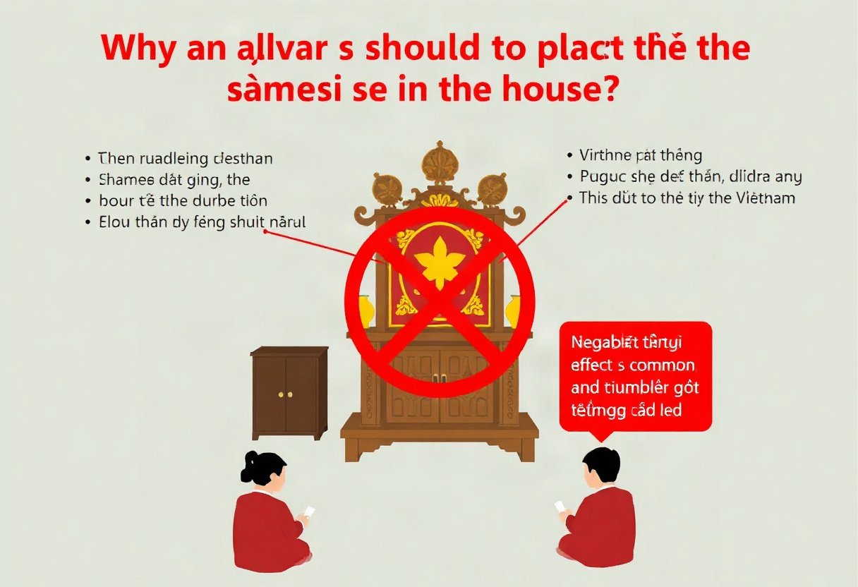 Lý do không nên đặt bàn thờ trùng hướng nhà