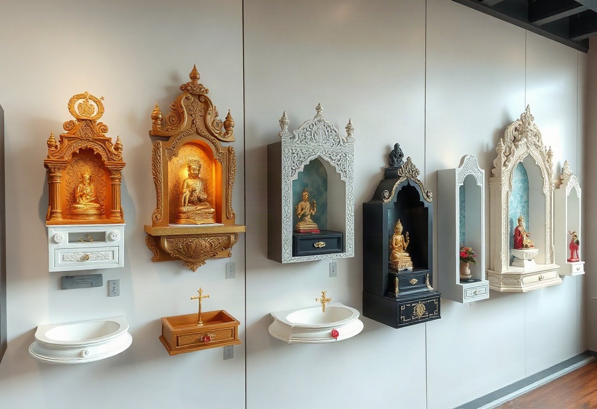 Mẫu mã bàn thờ treo tường hiện đại
