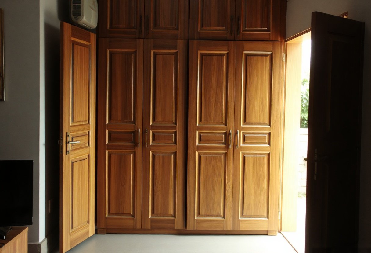 Mở cửa tủ quần áo để thông gió