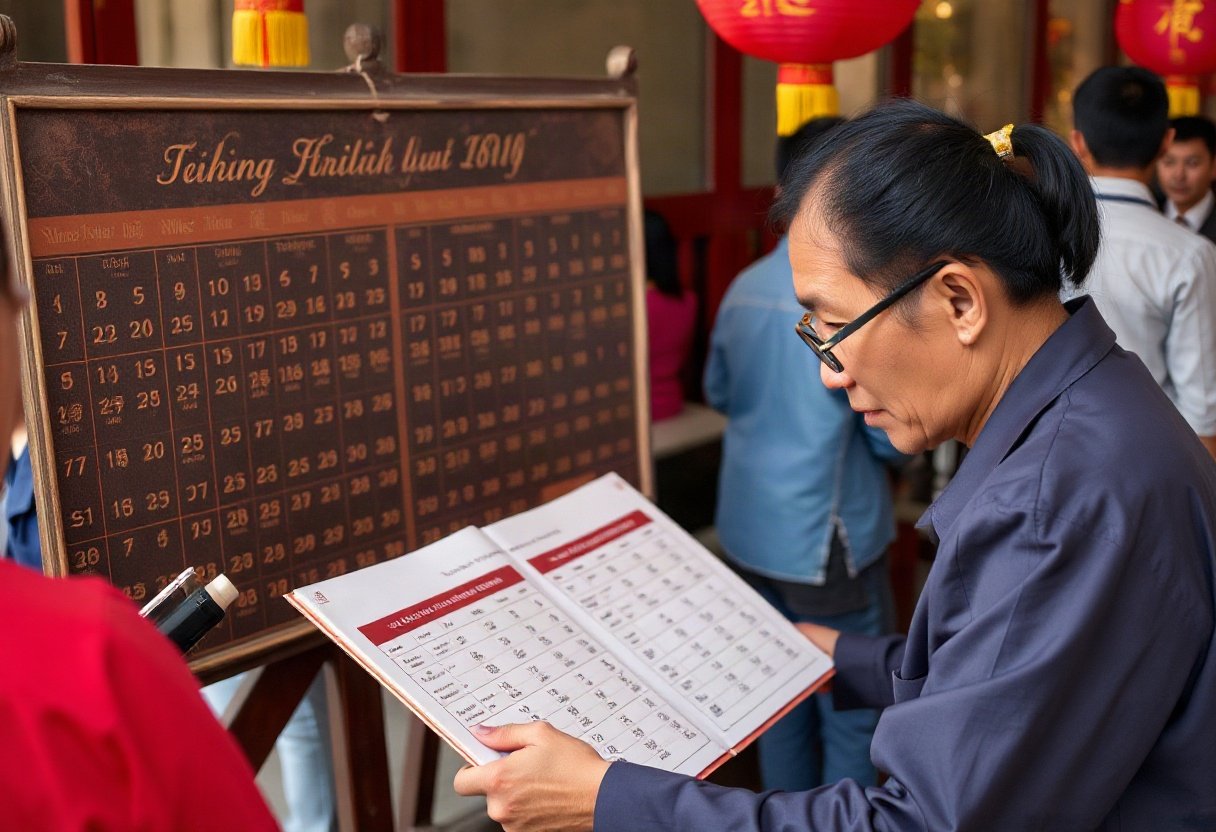 Người dùng lịch vạn niên để chọn ngày cất nhà