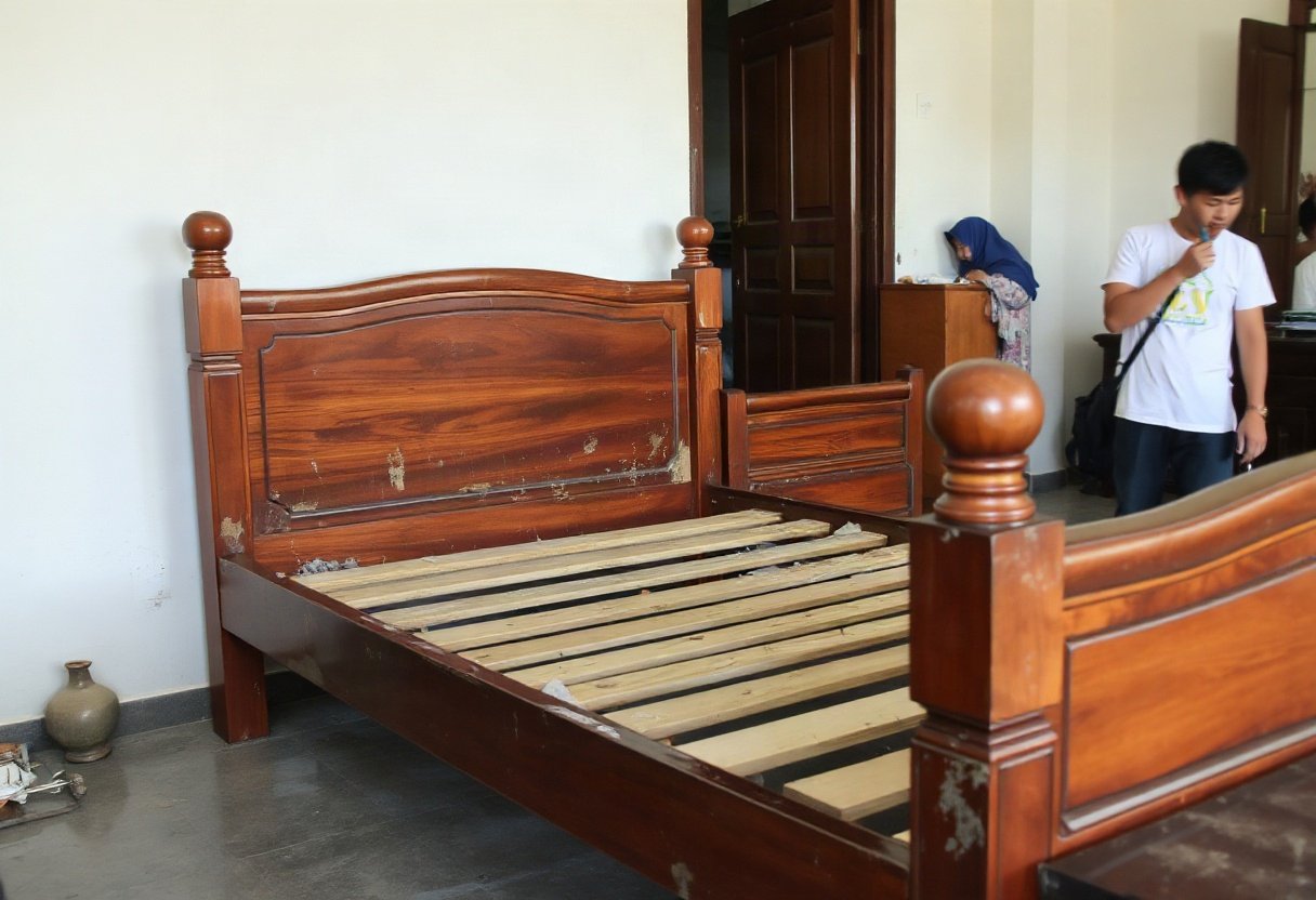 Những lỗi thường gặp khi bảo quản giường gỗ xoan đào