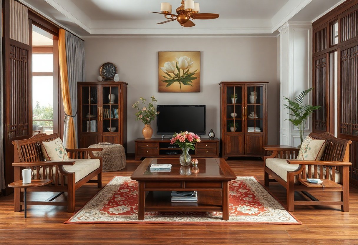 Nội thất bàn ghế từ gỗ đa