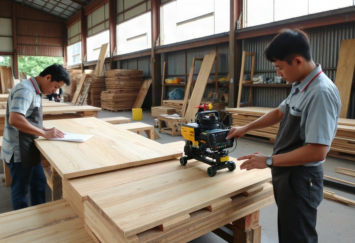 Quá trình kiểm tra chất lượng gỗ trước khi chế tác