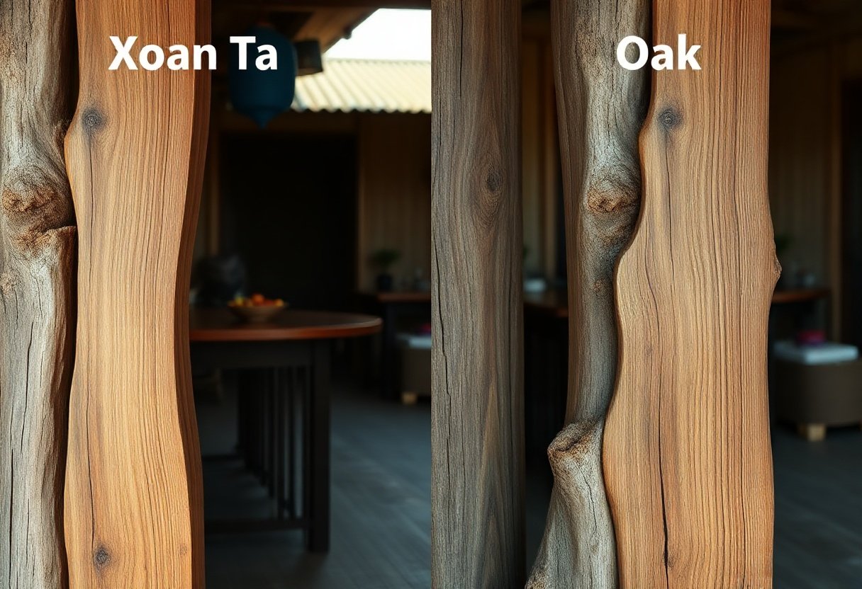 So sánh gỗ xoan ta với gỗ sồi