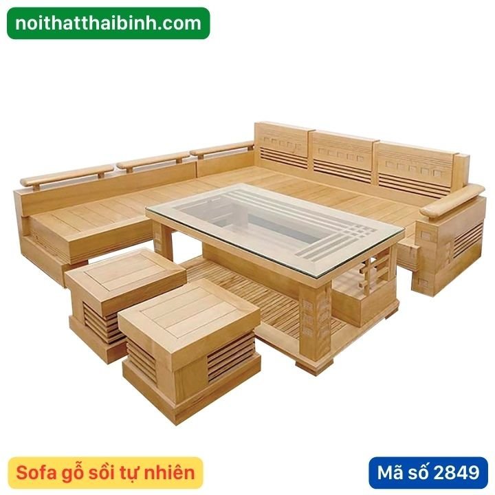 Sofa gỗ sồi cao cấp