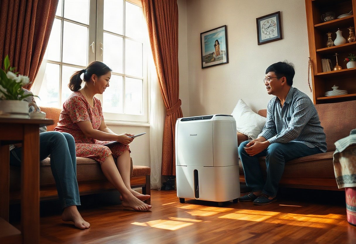Sử dụng máy hút ẩm để xử lý nền nhà ẩm ướt