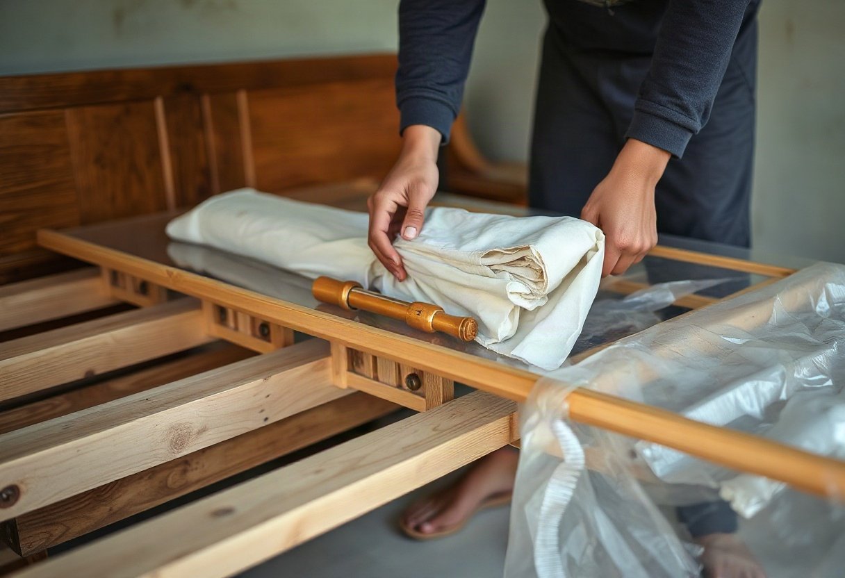 Thay thế các bộ phận mòn của giường gỗ