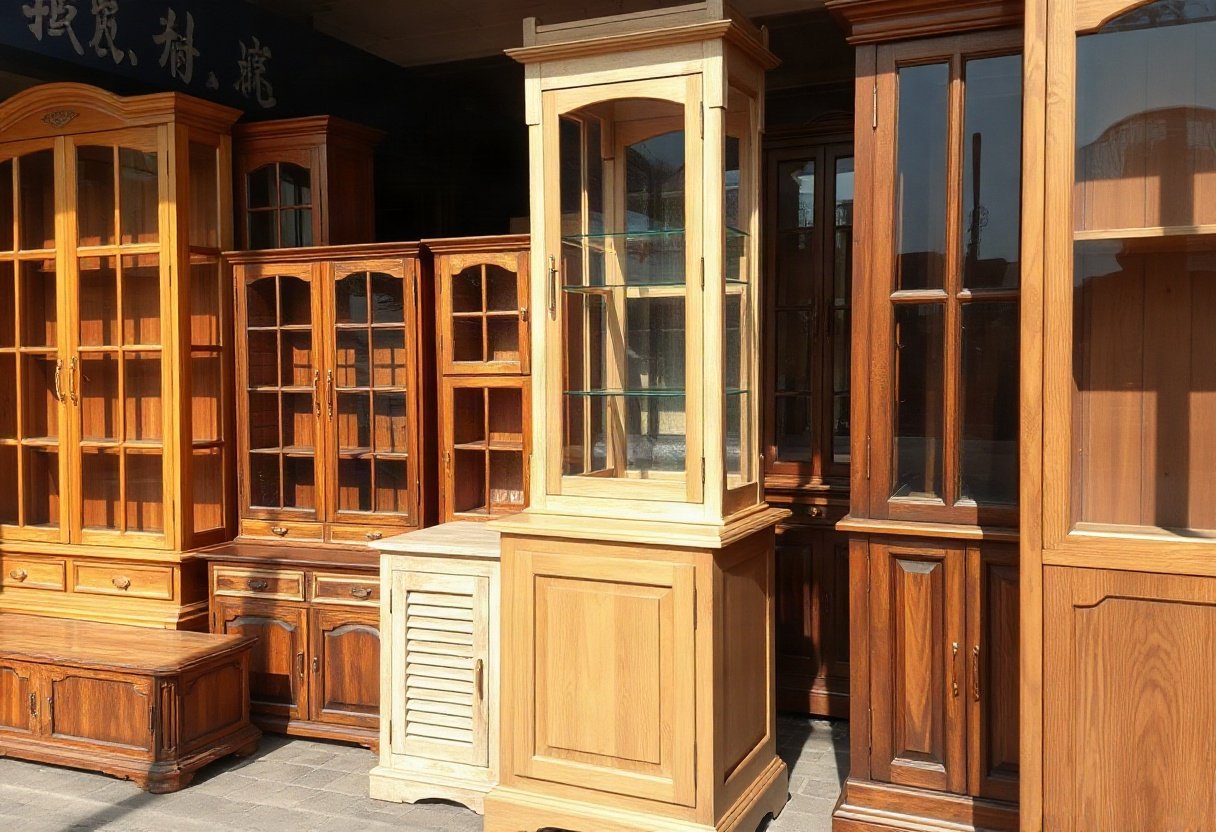 Tiện ích tủ bày hàng gỗ cho cửa hàng